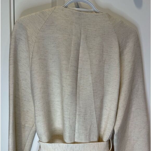 Zara Sand Texture Viscose Blend Belted Coat Jacket.Size M - Picture 11 of 16